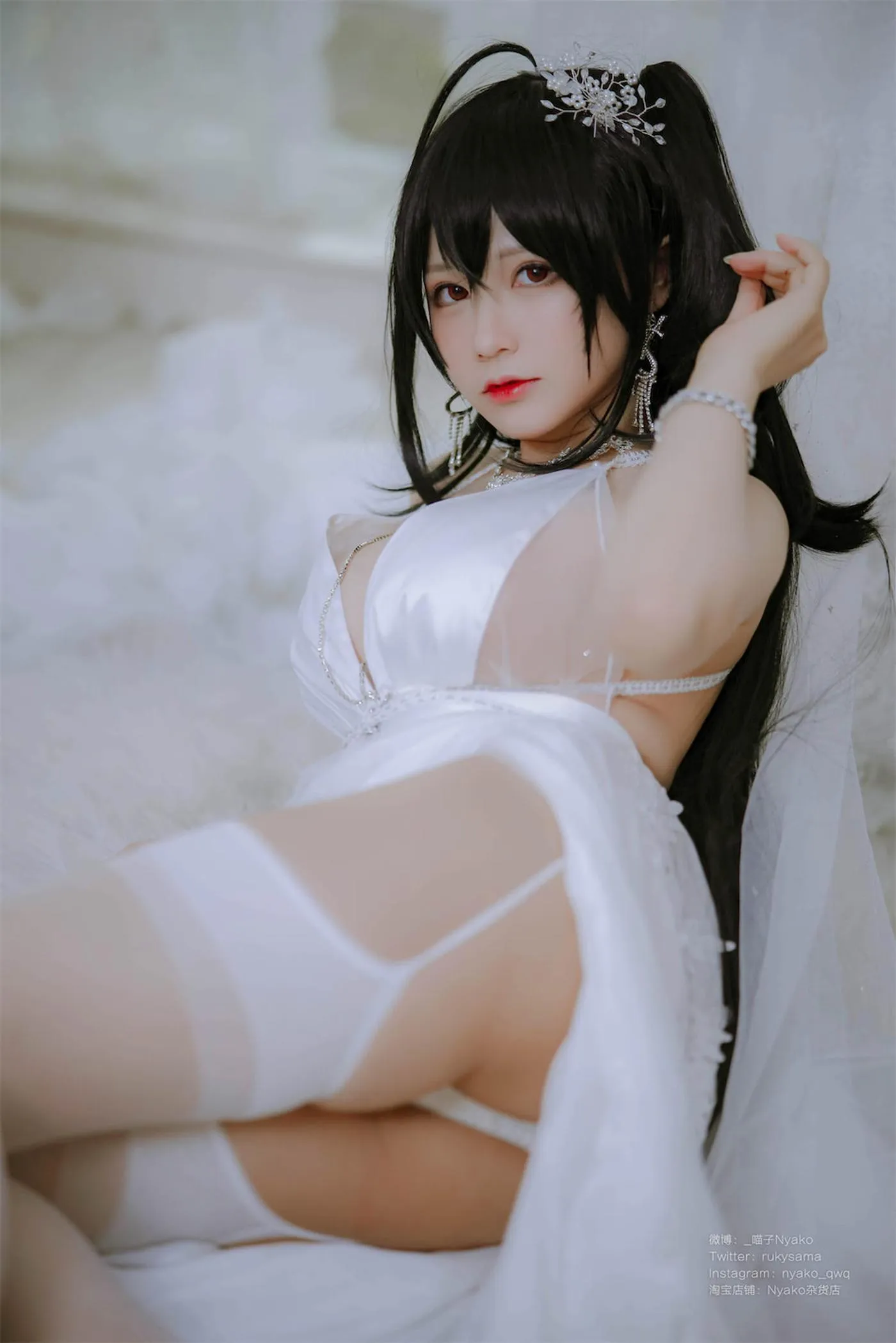 Nyako喵子 – NO.40 大凤纯白婚纱 [65P]插图9